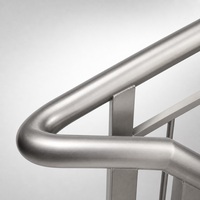 Rampe d'escalier en acier inoxydable soudé, pour intérieur/extérieur, balcon, main courante en acier inoxydable SS304, tube carré personnalisé, rampe moderne