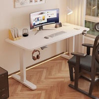 Support de bureau électrique réglable en hauteur, cadre de bureau assis-debout automatique, double moteur, robuste, idéal pour le travail en position debout