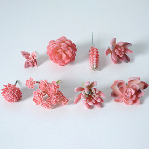 Succulentas Artificiales de la Serie Roja, Plantas Verdes Decorativas para el Hogar, Mini Adorno Combinado, Bonsái Artificial en Maceta - Product Image 3