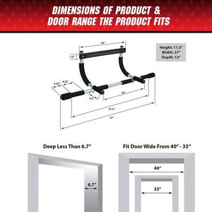 LXYGM-05 Barre de traction de fitness d'entraînement à domicile Barre de traction de porte en acier pour l'exercice Installation facile - Product Image 5