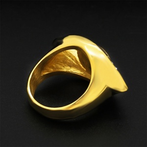 Non Tarnish Stainless Steel Turkish Fashion Jewellery Gold Plated Blue Eyes <b>Cz</b> <b>Ring</b> - Product Image 3
