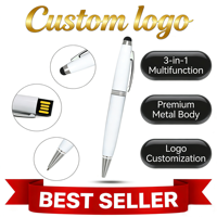 Clé USB promotionnelle en forme de stylo avec pointe tactile, personnalisable avec logo, pour une écriture fluide