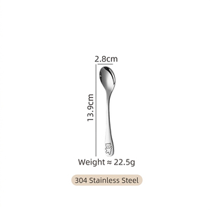 Ensemble de couverts DSF76 en acier inoxydable avec motif ours, durable pour la maison, couteau, fourchette et cuillère, 17,8 cm, 16,5 cm, 16,3 cm, 13,9 cm - Product Image 2