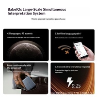 Écouteurs W4 Bone Voiceprint Ai pour interprétation simultanée, interprétation simultanée en temps réel, traduction automatique intelligente
