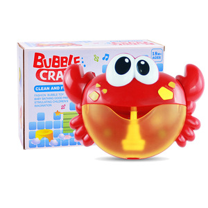 Dropshipping Shopify Frog Crab <b>Bubble</b> Machine Music Bath Toy Suction Cup Electric Blower <b>Kids</b> Gift - Product Image 1