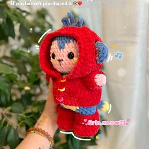Sudadera con capucha de conejito de ganchillo hecha a mano patrón <span class=keywords><strong>Amigurumi</strong></span> conejo gato mono muñeca DIY tejido Animal juguete artesanía Tutorial <span class=keywords><strong>principiantes</strong></span> - Product Image 5