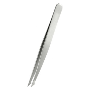 Juego de pinzas para cejas de acero inoxidable de alta calidad profesional punta inclinada recubierta de Color negro para cejas - Product Image 5