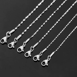 สร้อยคอสแตนเลสสีเงินหรูหรา ดีไซน์ดาวระยิบระยับ กันน้ำ สำหรับผู้หญิง - Product Image 3