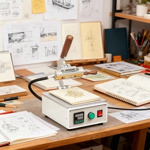 Mini machine de marquage à chaud numérique pour feuille d'or et d'argent, machine de gaufrage numérique pour logo sur cuir, machine de marquage à chaud à fente en T - Product Image 1