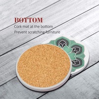 CC MAT Sous-verres en pierre de terre de diatomée sans amiante, lot de 6, mignons, écologiques, taille personnalisable, ensemble de tapis et de dessous-de-plat