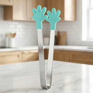 <b>Silicone</b> Mini Palm Ice Clips Stainless Steel Dessert <b>Tools</b> For Cocktail Drink Cooling - Product Image 3
