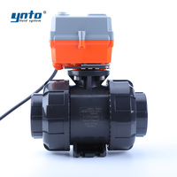 Aktuator sejati pabrikan katup bola Trunnion DN65 elektrik PPH kompak untuk kontrol air & Gas Upvc/PPR