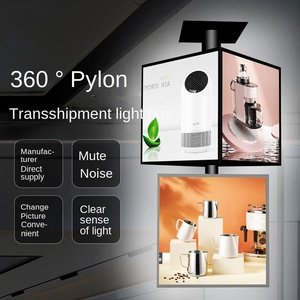 Qua biên giới ngoài trời vuông bên quảng cáo hộp đèn bảng hiệu Sáng tạo xoay dẫn nguồn ánh sáng Hộp đèn hiển thị ngoài trời - Product Image 6