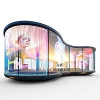 Película LED Transparente P20, Pantalla LED Adhesiva de Vidrio Flexible y Cortable para Escaparates, Tiendas Minoristas y Publicidad