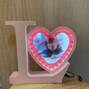 Cadeau de la Saint-Valentin sublimation LED cadre <span class=keywords><strong>photo</strong></span> magique cadre miroir en plastique <span class=keywords><strong>avec</strong></span> trois options de couleur pour afficher l'<span class=keywords><strong>amour</strong></span> - Product Image 2