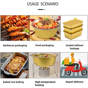 Tùy Chỉnh Microwavable Cấp Thực Phẩm Nhôm Lá <span class=keywords><strong>Container</strong></span> Pet Nhựa Có Nắp Đậy Dùng Một Lần Hộp Ăn Trưa Cho <span class=keywords><strong>Pizza</strong></span> Cá nhân Bữa Ăn - Product Image 3