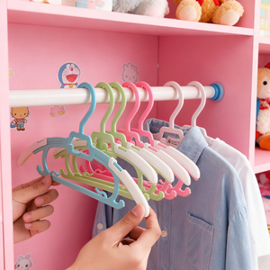Space-Saving Adjustable Kids Clothes <strong>Hangers</strong> <strong>Multi</strong>-Color Durable Plastic <strong>Hangers</strong> for Children's Closet Organization 0-18Yrs - Product Image 4