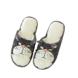 Cute Cartoon <b>Cat</b> Open-toe Cotton Slippers, Anti-slip Indoor Home Shoes for Women, Ideal for Spring and Autumn - Product Image 5