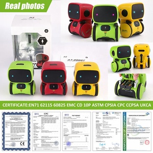Robot à commande vocale avec capteur tactile, rotation à 360°, enregistrement, répétition, chant, danse, yeux LED, jouet éducatif en plastique, cadeau pour enfants - Product Image 5