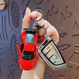 Porte-clés pendentif mini voiture de sport de simulation, décoration de sac à dos en forme de voiture de dessin animé, cadeau créatif, vente en gros - Product Image 5