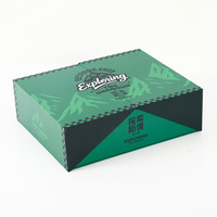Boîte cadeau de luxe à double ouverture avec fermeture magnétique, doublure en éponge, boîte en carton ondulé vert personnalisée, écologique, pour parfum