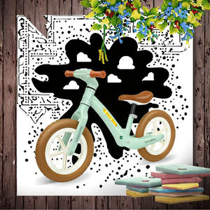 Vélos d'équilibre HYDO, vente directe du fabricant, cadre en fibre de verre PP pas cher, plusieurs couleurs, roues de 12 pouces, capacité de charge de 30 kg, sans frein - Product Image 3