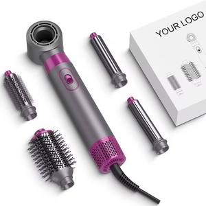 Sèche-cheveux Électrique Professionnel 5-en-1 avec Styler, 3 Températures, Barils Interchangeables, Chauffage Rapide 1000W - Usage Domestique et Hôtelier - Product Image 1