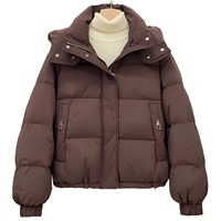 Nouvelle doudoune décontractée ample pour femme Hiver 2026, tendance, chaude, douce, surdimensionnée avec capuche en coton, vente en gros