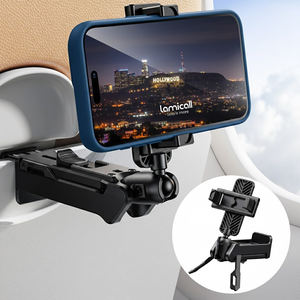 Support de téléphone mains libres Lamicall STRL03 pour avion, support de voyage rotatif à 360°, pince de fixation pour avion, train, bureau, visionnage de films - Product Image 1