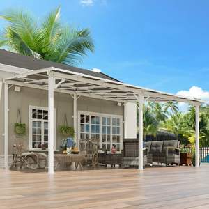 3x3.6 מ 'קיר רכוב שמש גן פרגולה עם pvc גג pvc תחת כיפת השמיים ופטיו גזיבו לחצר האחורית - Product Image 5