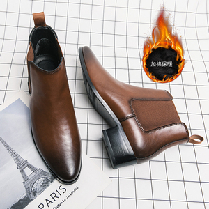 2119 inverno stivaletti uomo-1 scarpe in vera pelle peluche <span class=keywords><strong>chelsea</strong></span> stivali <span class=keywords><strong>con</strong></span> <span class=keywords><strong>tacco</strong></span> - Product Image 2