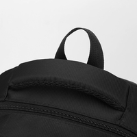 Sac à dos fonctionnel noir imperméable avec doublure en polyester, motifs amusants, multi-compartiments pour les essentiels quotidiens et les fournitures scolaires