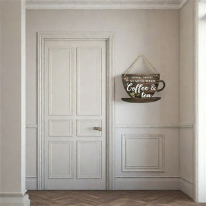 Hàng hóa tại chỗ thẻ gỗ cổ điển cửa nhà bếp thẻ Cà Phê Cốc gỗ thẻ Sáng Tạo Treo cửa hàng cà phê dấu hiệu bằng gỗ - Product Image 4