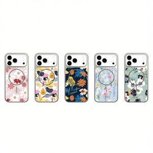 Funda Magnética con Diseño Floral y Protección Anticaídas para Teléfonos Móviles IP 13/IP 14 - Product Image 1