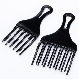 Black Plastic Hair <b>Comb</b> Fork <b>Wide</b> Tooth Small And Large Size For Salon Hair Dyeing Styling Tool - Product Image 2