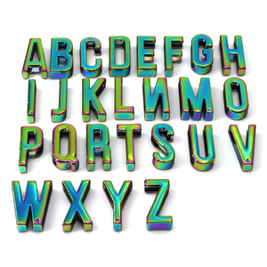 Van Hoge Kwaliteit! 3*19*24Mm Maat Metalen Dia Letter Kraal Voor Tas Portemonnee Hond Kraag Riem Riem Maken Benodigdheden - Product Image 5