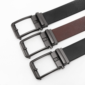 Ceintures en cuir de <span class=keywords><strong>vachette</strong></span> à cliquet automatique en stock d'usine pour hommes - Product Image 2