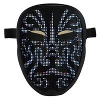 Prix d'usine haute luminosité led masque brillant contrôlé par l'application led masque drôle de fête fou