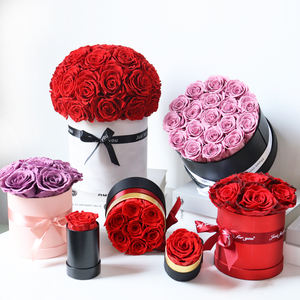 Boîte cadeau ronde en papier <span class=keywords><strong>de</strong></span> fleurs préservées <span class=keywords><strong>de</strong></span> luxe <span class=keywords><strong>de</strong></span> haute qualité personnalisée en forme <span class=keywords><strong>de</strong></span> dôme - Product Image 6