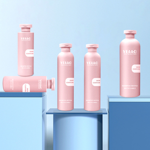 200Ml 250Ml 400Ml 500 <span class=keywords><strong>Ml</strong></span> tapa abatible niños bebé champú botellas Hdpe plástico mate esmerilado rosa púrpura mano cuerpo lavado botellas - Product Image 1