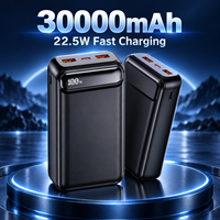 Batterie externe de grande capacité 30000mAh 50000mAh, chargeur portable certifié CE RoHS, affichage numérique, charge rapide et lumière LED