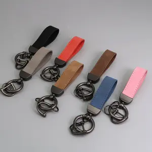 Fashion Colorful Car Key Holder Key Rings Key Chain Hand Car Keyring Luxury Woven Leather Keychain