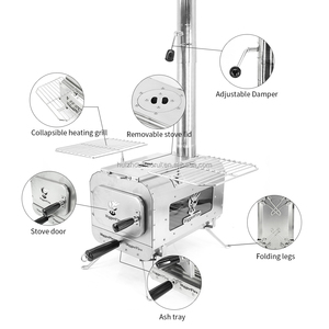 Poêle à <span class=keywords><strong>bois</strong></span> portable multi-tailles personnalisé pour la randonnée et le camping en plein air, haute efficacité, combustion de <span class=keywords><strong>bois</strong></span>, poêle pour tente chaude - Product Image 4
