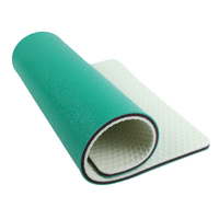 Revêtement de sol pour terrain de badminton en PVC Taraflex de 108 m², épaisseur 6 mm, entièrement homologué BWF, motif sable, antidérapant, design graphique