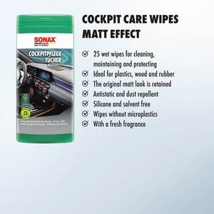 Paquete al por mayor de toallitas para el cuidado del interior del coche con efecto mate, caja de 25 unidades para mantenimiento interior regular - Product Image 2