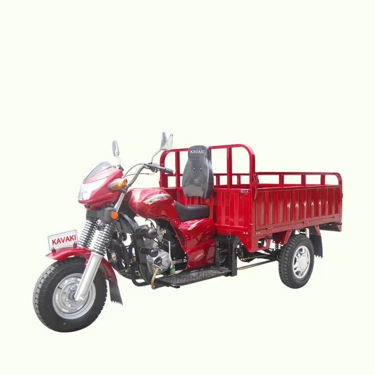 KAVAKI New 200cc engine gasoline cargo 3 wheel motorcycle with push bar from factory