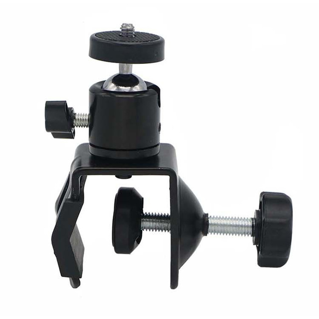 YEAH 1/4 Inch Screw Ball Head Phone Camera Adjustable U Type Desk Clamp for Webcam Lighting, Zoom, Selfie, Live Broadcast