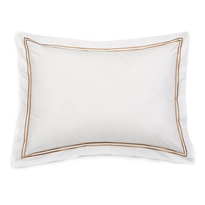 Fodera per cuscino bianca personalizzata all'ingrosso 100% <span class=keywords><strong>cotone</strong></span> 60s federa oxford ricamata <span class=keywords><strong>in</strong></span> <span class=keywords><strong>raso</strong></span> per resort hotel home spa camera da letto - Product Image 1