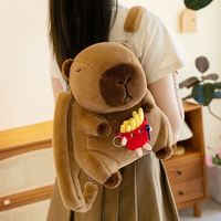 Nouveau sac à dos en peluche Capybara, cadeau créatif pour étudiant, petit sac à dos tendance transfrontalier avec rembourrage en coton PP pour les 14 ans et plus