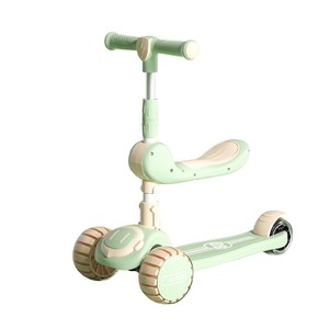 Patinete infantil 3 en 1 ajustable con asiento para edades de 6 a 12 años, estilo triciclo, multifuncional, sin motor - Product Image 2